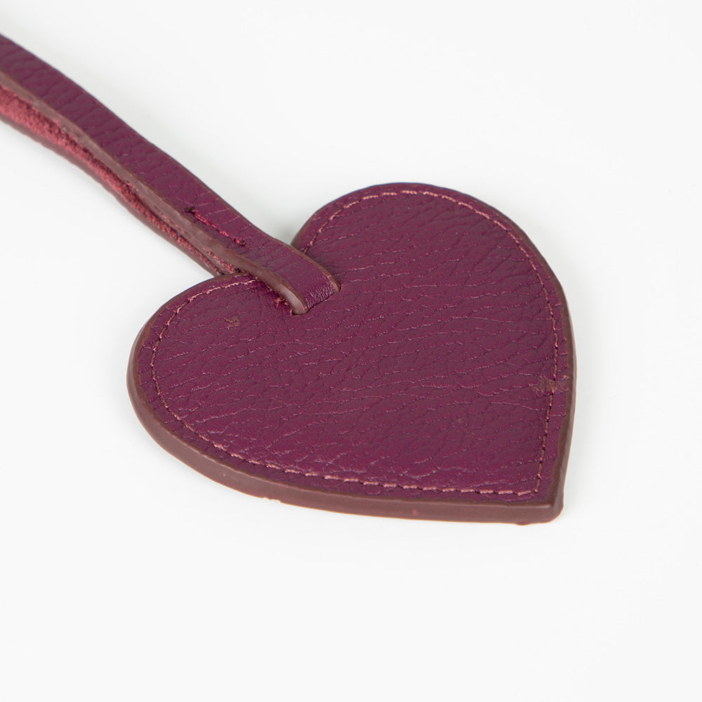 Cuore Mulberry Wine Hakiki Deri Çanta Charm