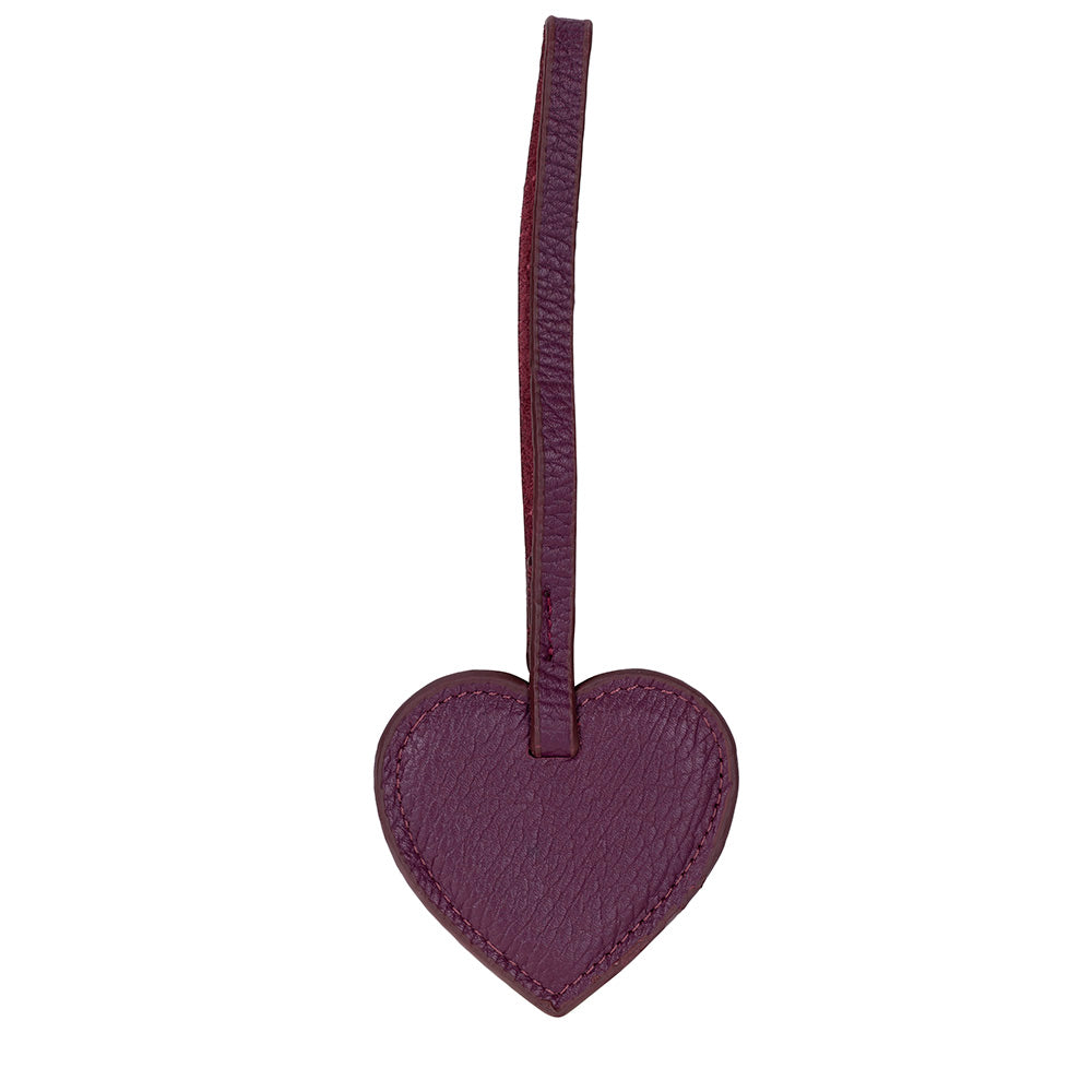 Cuore Mulberry Wine Hakiki Deri Çanta Charm