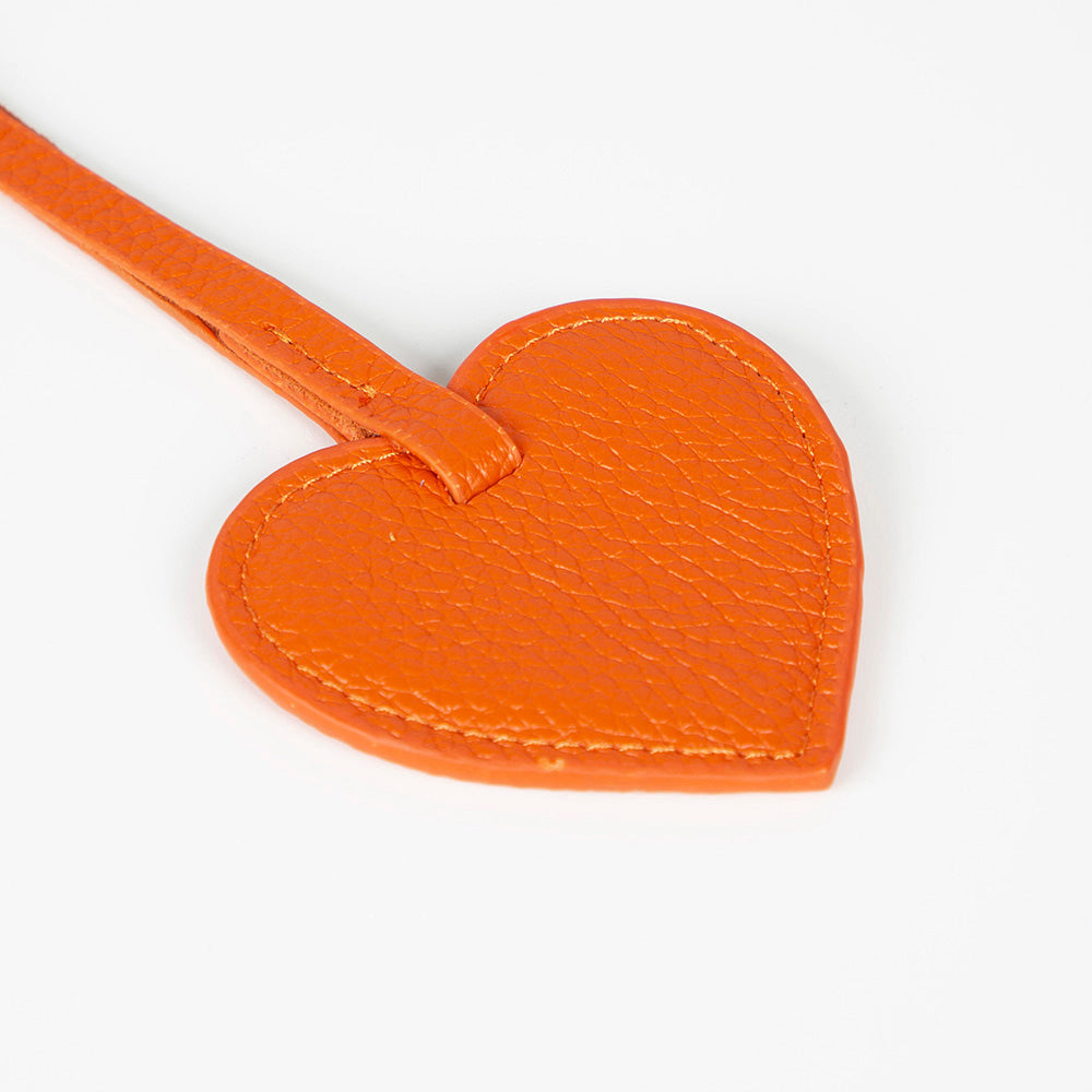 Cuore Pebble Orange Hakiki Deri Çanta Charm