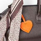 Cuore Pebble Orange Hakiki Deri Çanta Charm