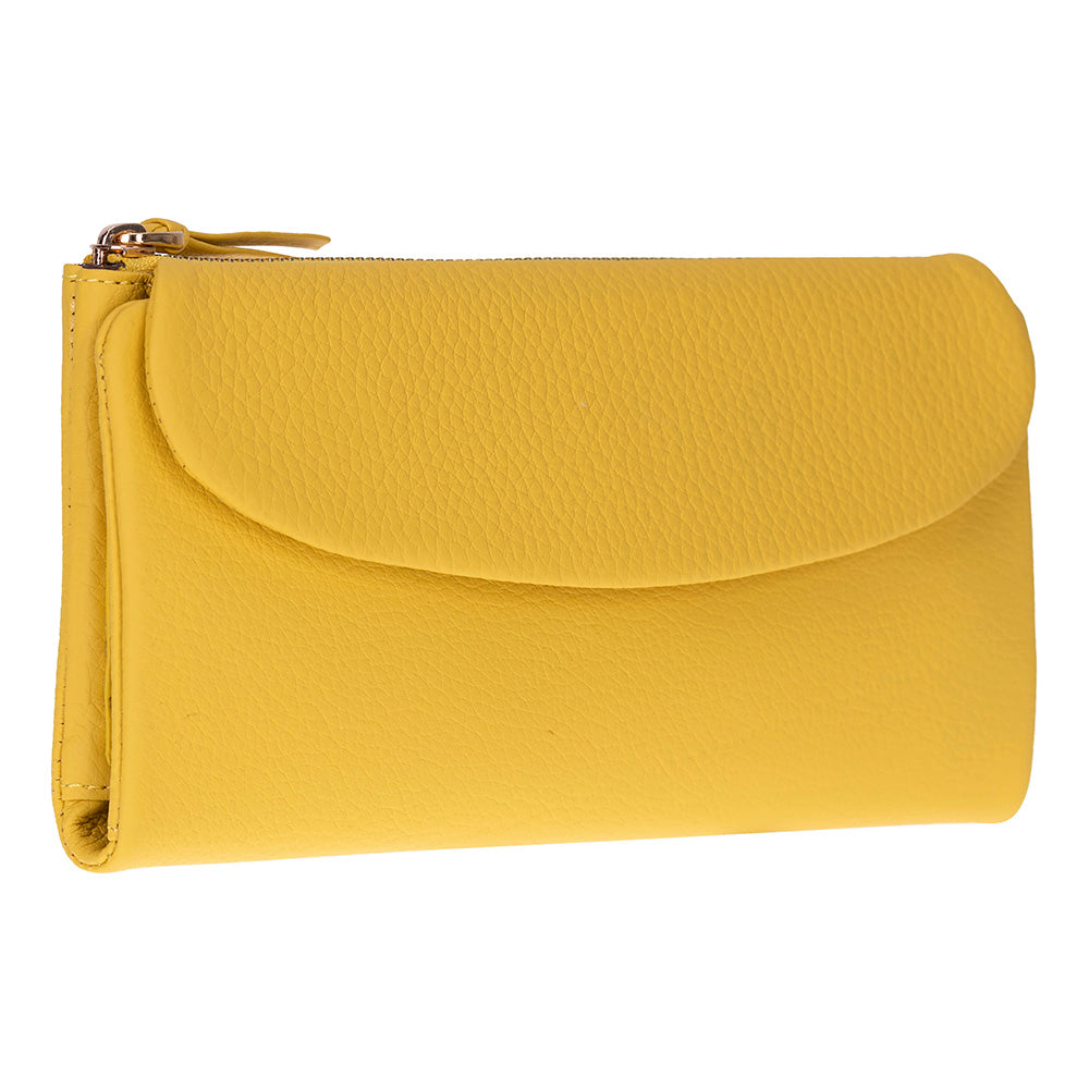 Élia Butter Yellow Large Deri Kadın Cüzdan & Clutch
