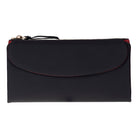 Élia Double Band Noir Black-Red Large Deri Kadın Cüzdan & Clutch