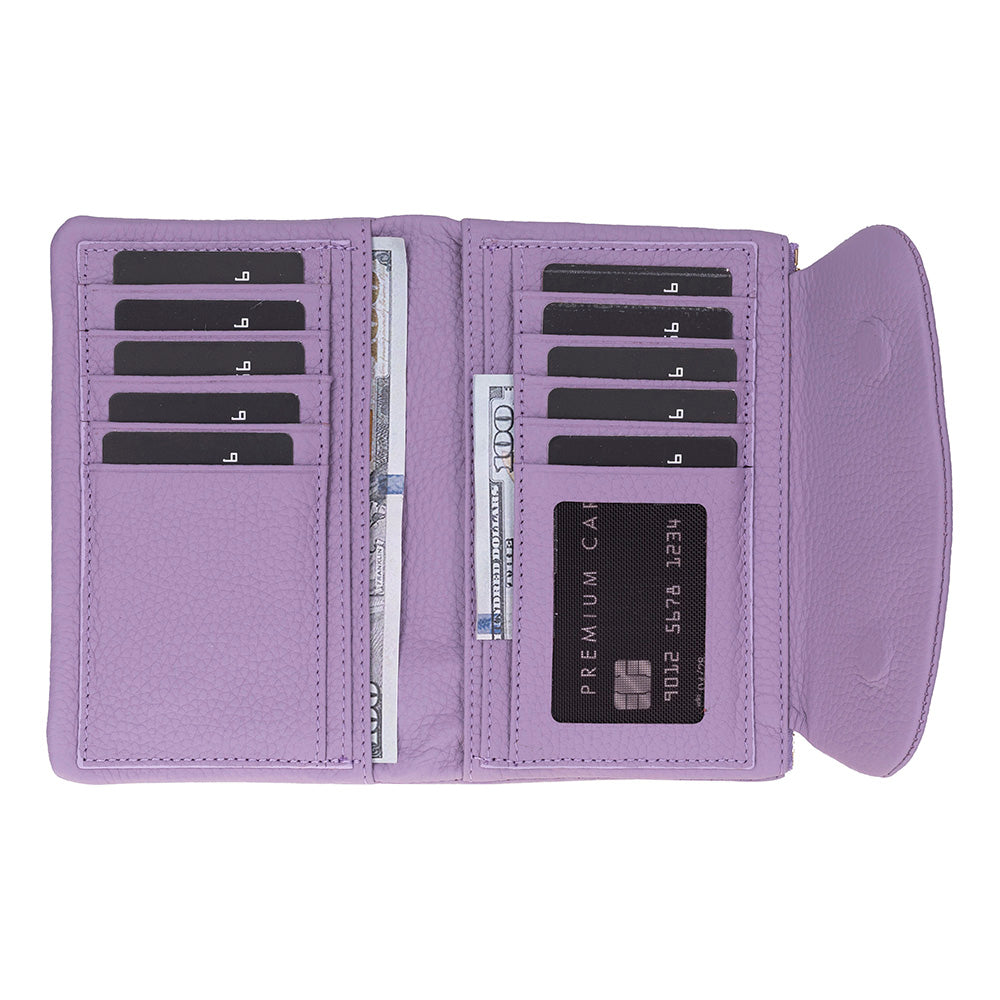 Élia Dusty Lilac Medium Deri Kadın Cüzdan & Clutch
