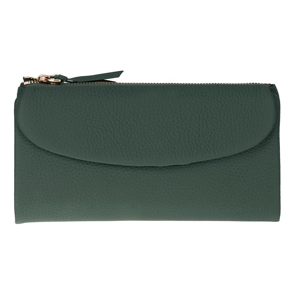 Élia Emerald Jewel Large Deri Kadın Cüzdan & Clutch