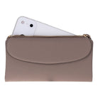 Élia Mink Taupe Large Deri Kadın Cüzdan & Clutch
