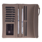 Élia Mink Taupe Large Deri Kadın Cüzdan & Clutch