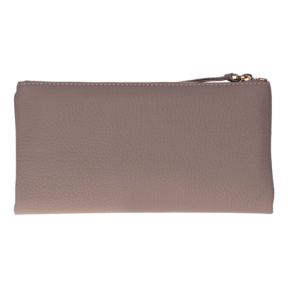 Élia Mink Taupe Large Deri Kadın Cüzdan & Clutch