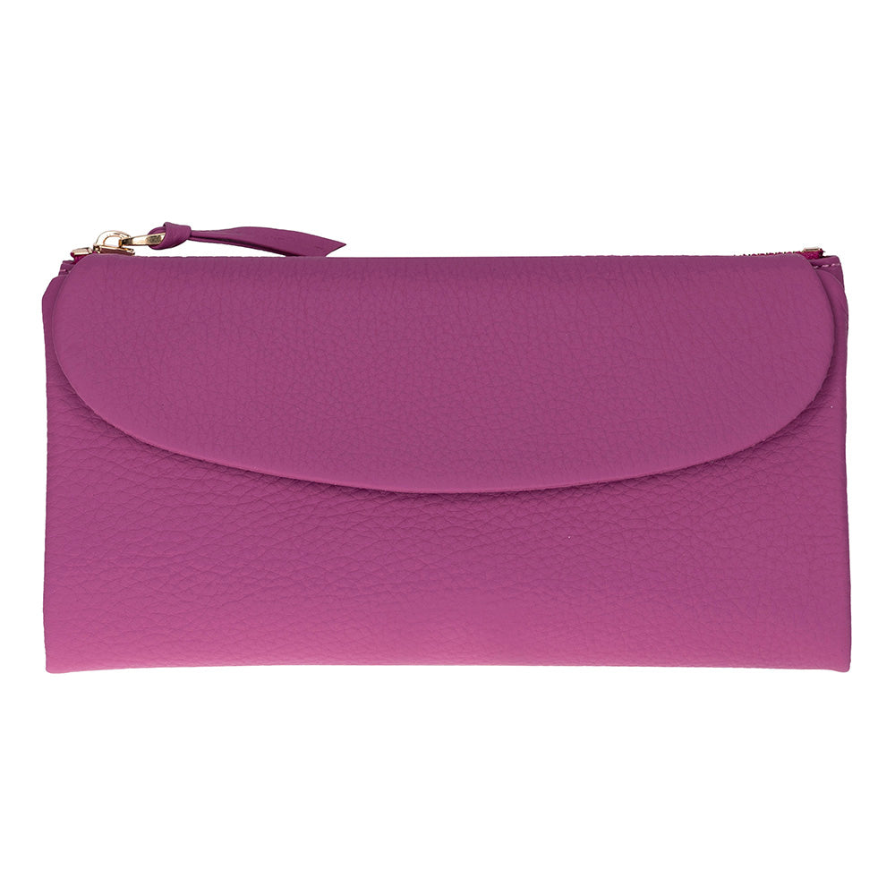 Élia Plum Violet Large Deri Kadın Cüzdan & Clutch