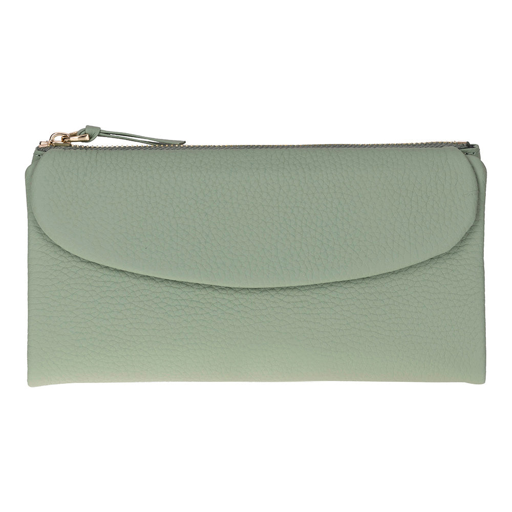Élia Soft Matcha Large Deri Kadın Cüzdan & Clutch