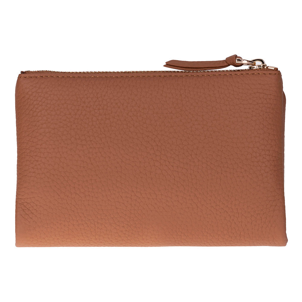 Élia Warm Tan Medium Deri Kadın Cüzdan & Clutch