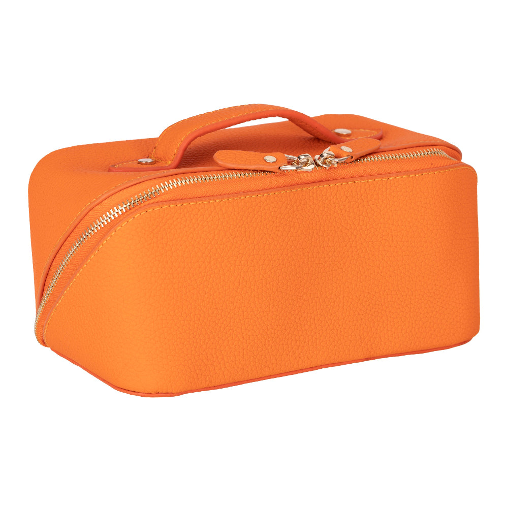 Bloominbag-Ella Amber Bloom Deri Seyahat Ve Makyaj çantası-1-Milagron.com