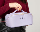 Bloominbag-Ella Lilac Dusk Bloom Deri Seyahat Ve Makyaj çantası-3-Milagron.com