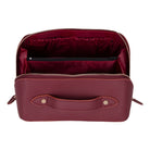 Bloominbag-Ella Terra Burgundy Bordo Deri Makyaj çantası-4-Milagron.com