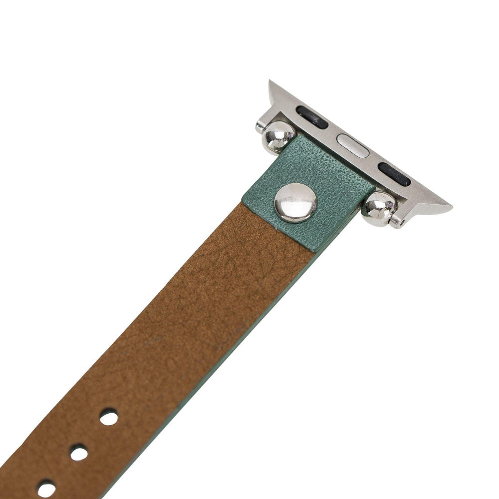 Ferro Apple Watch Leather Band With Silver Trok