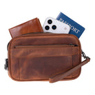 Forge Wrist Heritage Saddle Luxe Hakiki Deri Unisex Kilitli Clutch