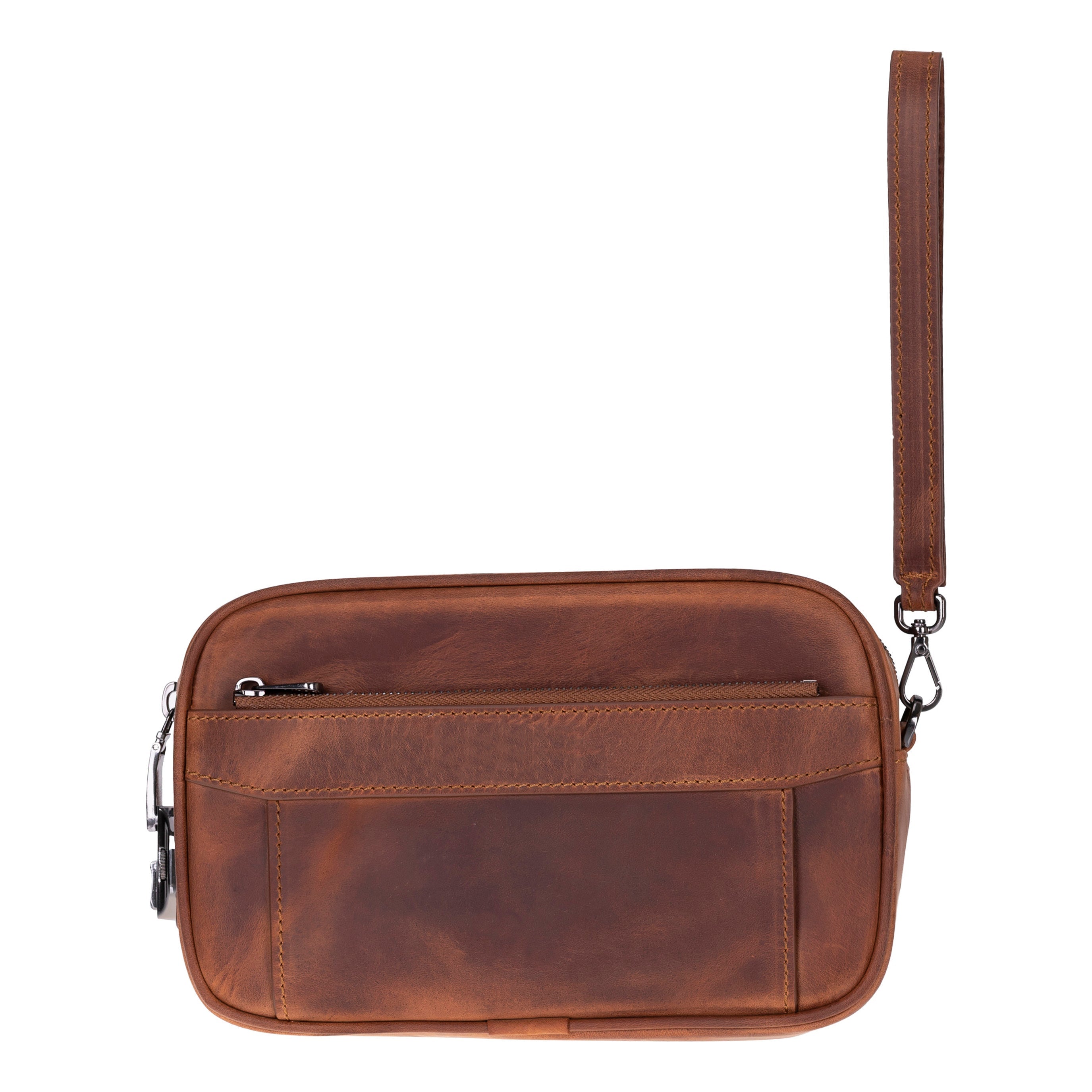 Forge Wrist Heritage Saddle Luxe Hakiki Deri Unisex Kilitli Clutch
