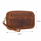 Forge Wrist Heritage Saddle Luxe Hakiki Deri Unisex Kilitli Clutch