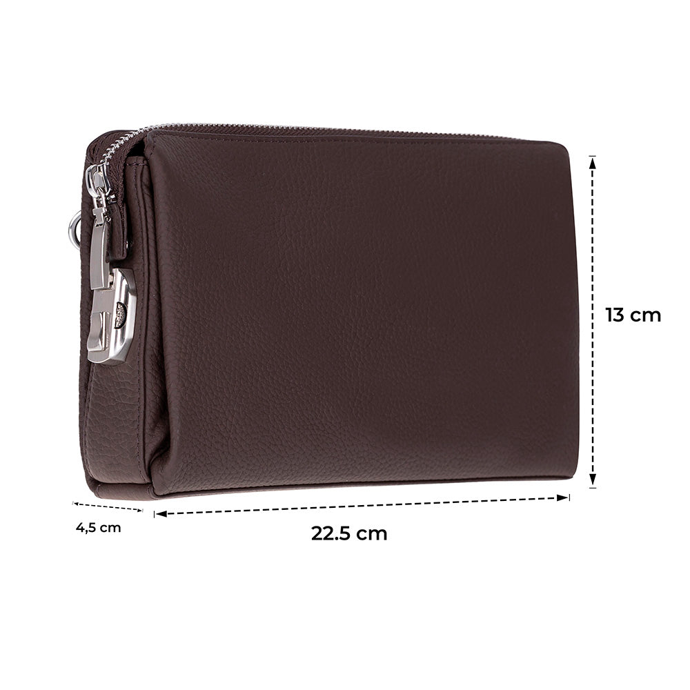 Forte Wrist Espresso Roast Unisex Kilitli Clutch Çanta