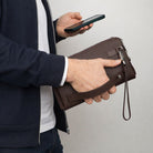 Forte Wrist Espresso Roast Unisex Kilitli Clutch Çanta