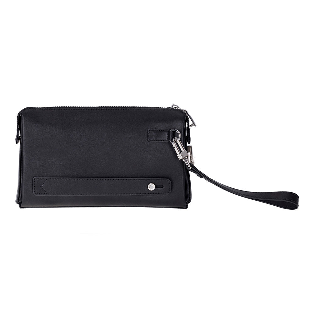 Forte Wrist Onyx Black Unisex Kilitli Clutch Çanta