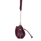 Bloominbag-Haze Soft Süet Bordo Büzgülü Kadın Omuz çantası –Merlot Bordeaux Drawstring Bag-3-Milagron.com