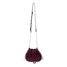 Bloominbag-Haze Soft Süet Bordo Büzgülü Kadın Omuz çantası –Merlot Bordeaux Drawstring Bag-4-Milagron.com