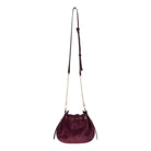 Bloominbag-Haze Soft Süet Bordo Büzgülü Kadın Omuz çantası –Merlot Bordeaux Drawstring Bag-5-Milagron.com