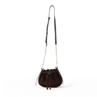 Bloominbag-Haze Soft Süet Kahverengi Büzgülü Kadın Omuz çantası – Umber Brown Drawstring Bag-4-Milagron.com