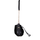 Bloominbag-Haze Soft Süet Siyah Büzgülü Kadın Omuz çantası – Noir Black Drawstring Bag-5-Milagron.com