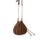 Bloominbag-Haze Soft Süet Taba Büzgülü Kadın Omuz çantası – Sahara Tan Drawstring Bag-1-Milagron.com
