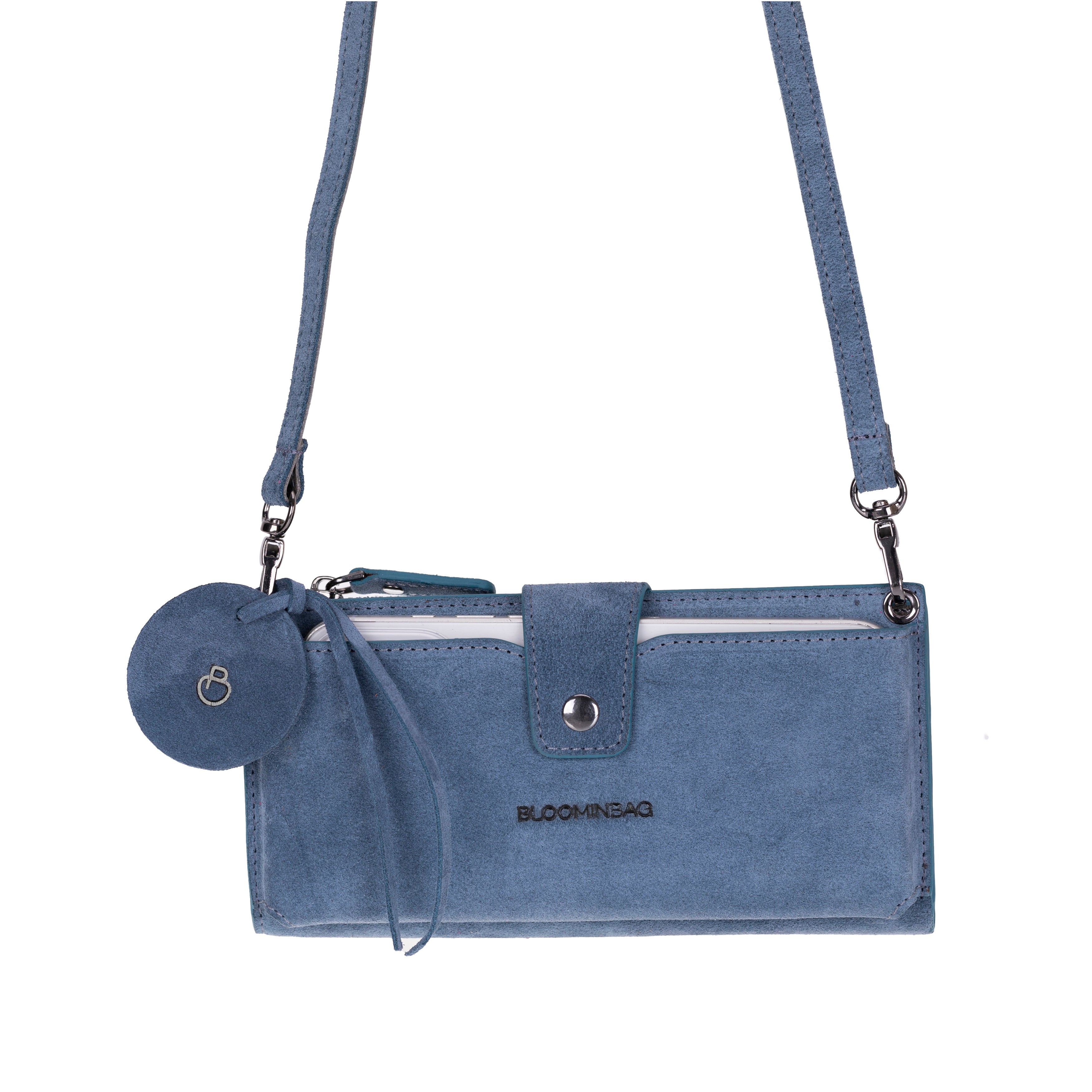 Iris Still Lozan Hakiki Süet Çapraz Askılı Telefon Bölmeli Cüzdan Çanta