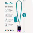 Léona Lagoon Turquoise Telefon Askısı Ve Kartlıklı Cüzdan Seti