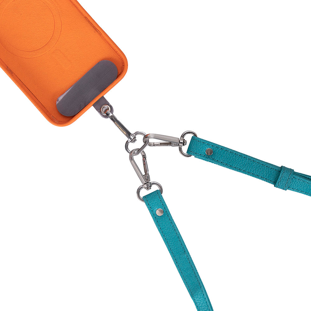 Léona Lagoon Turquoise Telefon Askısı Ve Kartlıklı Cüzdan Seti