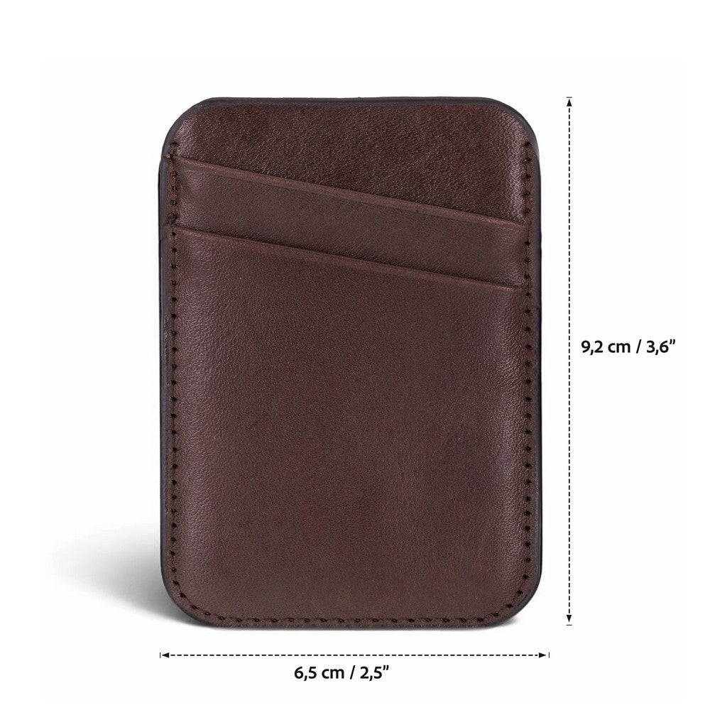 Linea Fit Cc Deep Espresso Leather Magsafe Card Holder
