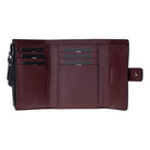Bloominbag-Liora Color Band Deri Kadın Cüzdan – Siyah & Bordeaux-2-Milagron.com