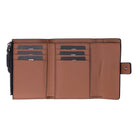 Bloominbag-Liora Color Band Deri Kadın Cüzdan – Siyah & Karamel-4-Milagron.com