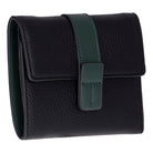Bloominbag-Liora Color Band Deri Kadın Cüzdan – Siyah & Zümrüt Yeşili-1-Milagron.com