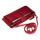 Lozan Strap Crimson Red Gerçek Deri Omuz Askılı Telefon Bölmeli Cüzdan Çanta