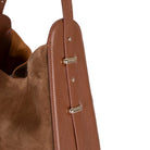 Bloominbag-Lunar Siena Tan Süet Kadın Omuz çantası-4-Milagron.com