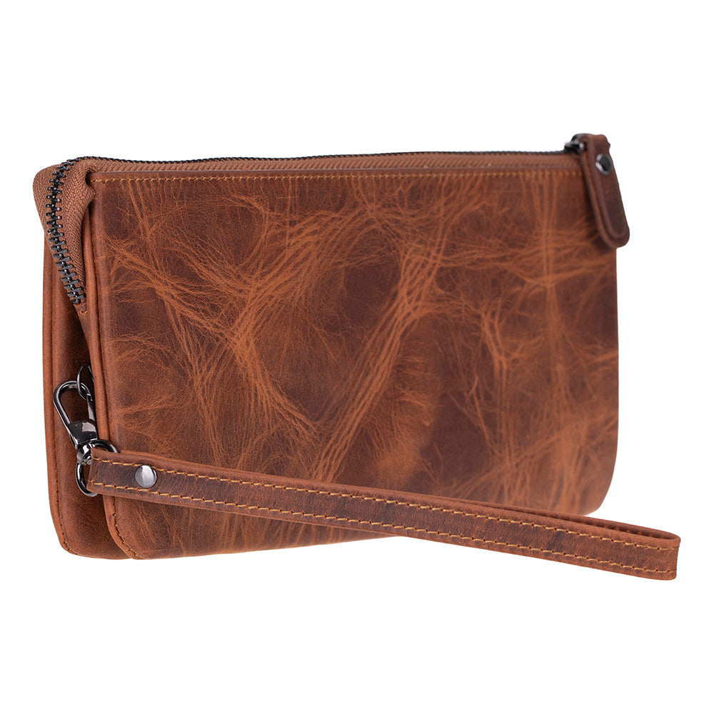 Bloominbag-Majeste Rust Brown Curated Deri Clutch Bag-1-Milagron.com