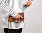 Bloominbag-Majeste Rust Brown Curated Deri Clutch Bag-5-Milagron.com