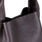 Bloominbag-Marella Soft City Espresso Brown Leather Shoulder Bag / Deri Omuz Çantası-5-Milagron.com