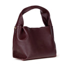 Bloominbag-Marella Soft City Merlot Burgundy Leather Shoulder Bag / Deri Omuz Çantası-2-Milagron.com