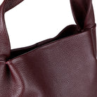 Bloominbag-Marella Soft City Merlot Burgundy Leather Shoulder Bag / Deri Omuz Çantası-5-Milagron.com
