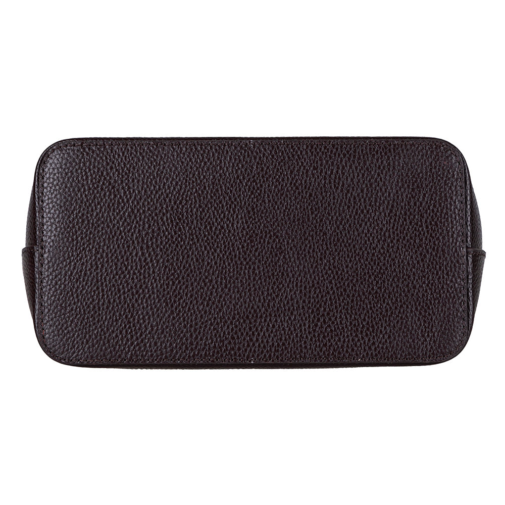 Bloominbag-Milano Zip Tote – Toffee Brown Hakiki Deri Askılı Kadın Omuz çantası-Omuz Çantası-5-Milagron.com