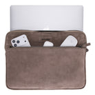 Mist Still Hakiki Süet Deri 15-16 Inç Macbook/Laptop Kılıfı