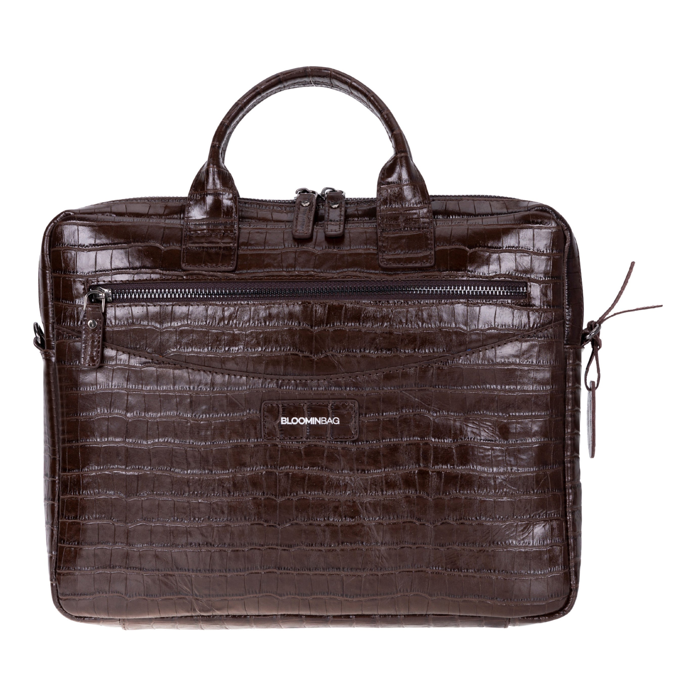 Mocha Croco Hakiki Deri 13-14 Inç Macbook/Laptop Çantası