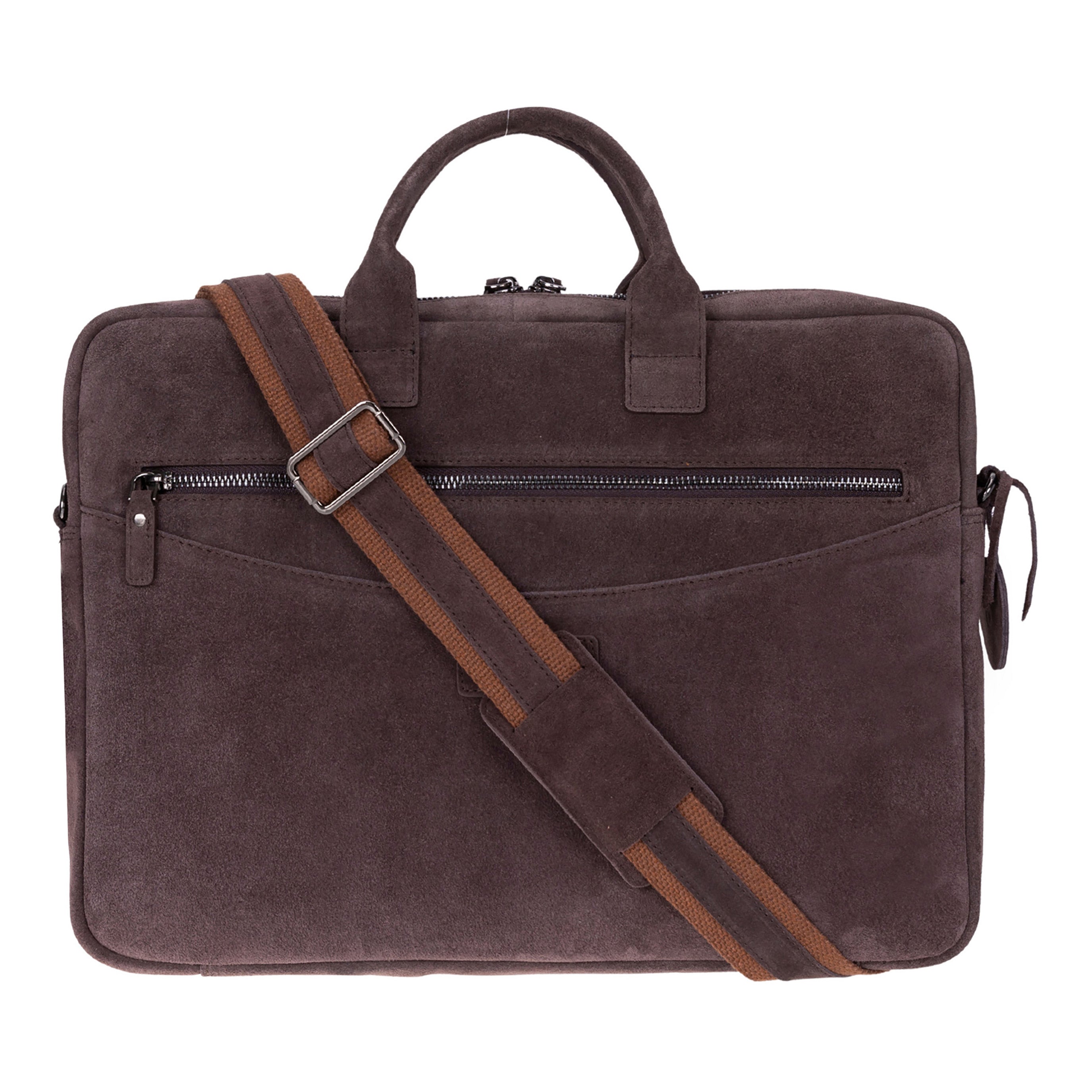 Mocha Still Hakiki Süet Deri 15-16 Inç Macbook/Laptop Çantası