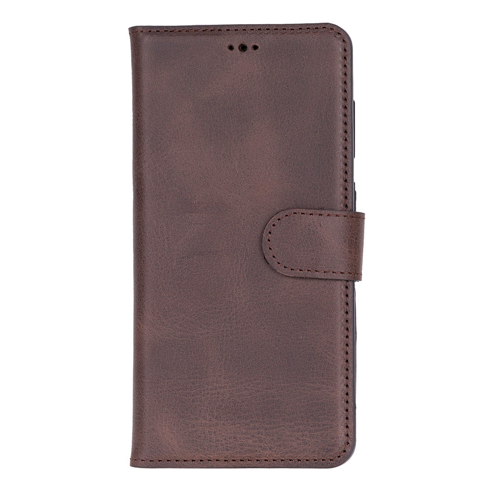 Monte Deep Brown Samsung Galaxy S26 (6.3") Hakiki Deri Çıkarılabilir Cüzdanlı Telefon Kılıfı