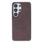 Monte Deep Brown Samsung Galaxy S26 Ultra (6.9") Hakiki Deri Çıkarılabilir Cüzdanlı Telefon Kılıfı